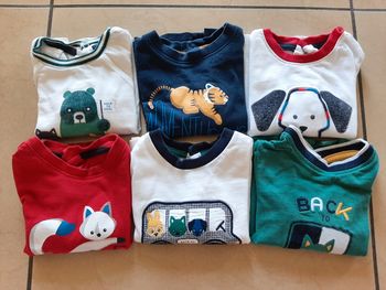 Lot de 6 tee shirts manches longues 3 mois