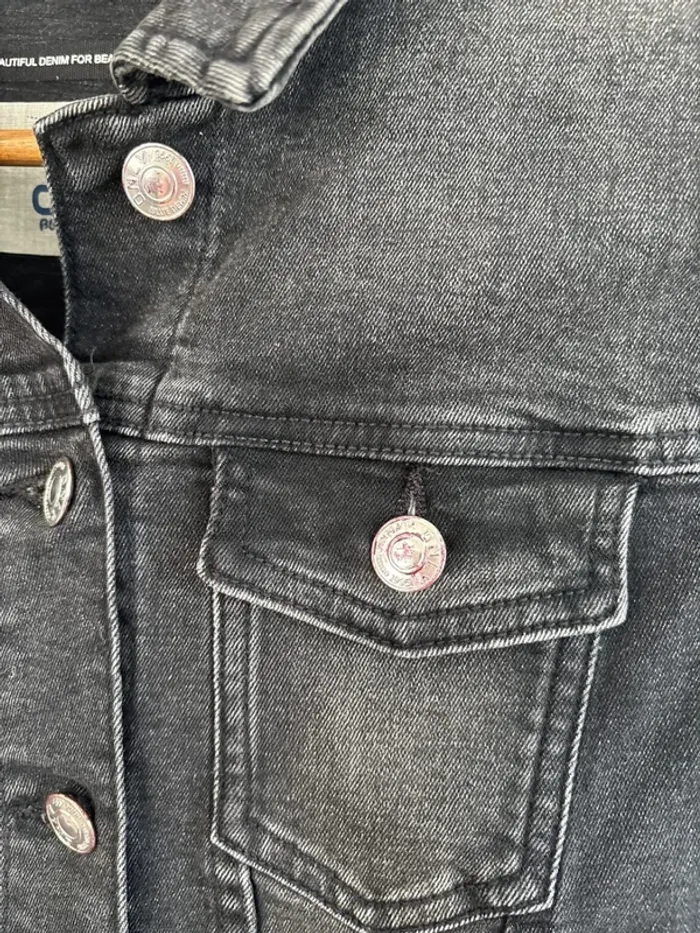 Veste en jean noir Only taille XS - photo numéro 3