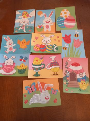 Lot 9 cartes Diamond painting