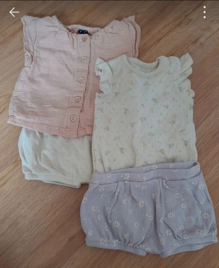 Lot de 10 vêtements bébé fille short robe été - photo numéro 2