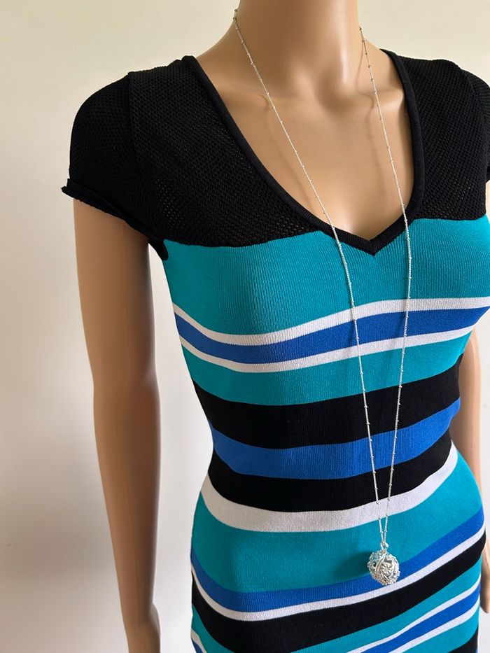 Robe rayée à manches courtes Morgan taille S comme neuve - photo numéro 4