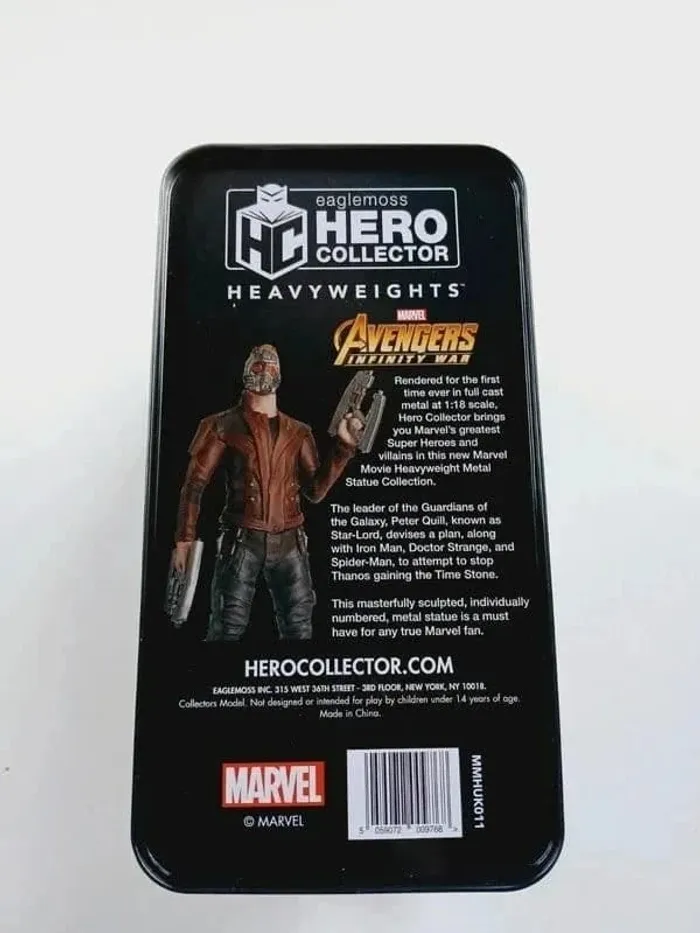 Hero Collector Eaglemoss Marvel Heavyweights Collection Star Lord Metal Statue - photo numéro 2