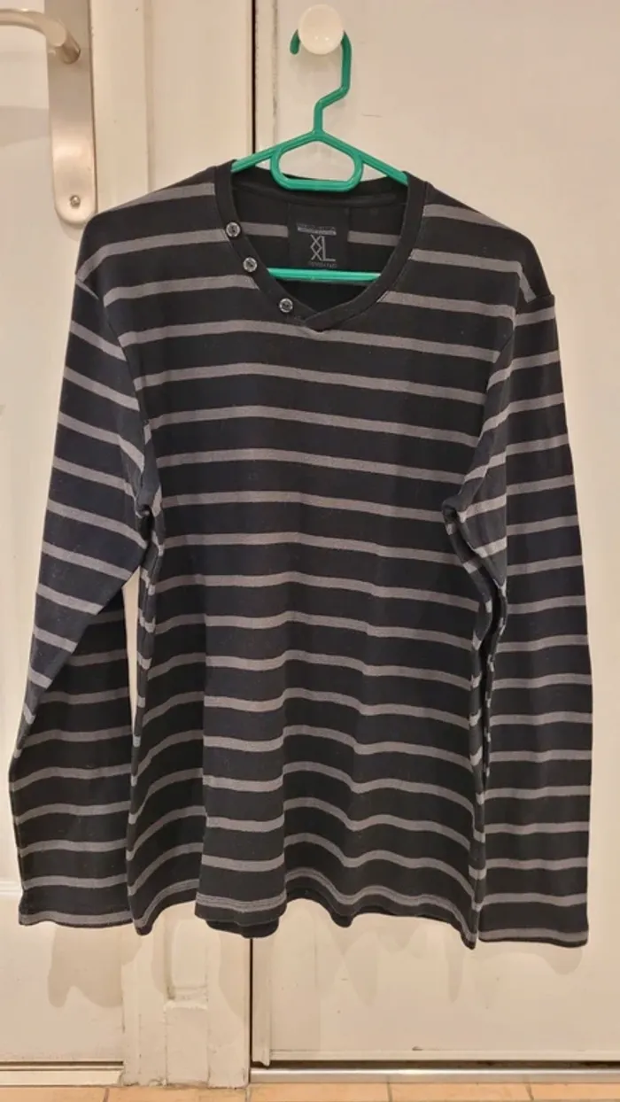 T-shirt manches longues rayé