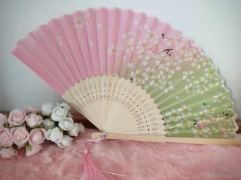 Éventail Japon sakura matcha