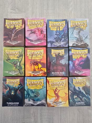 Lot de 12 Paquets de 100 sleeves Dragon Shield Matte