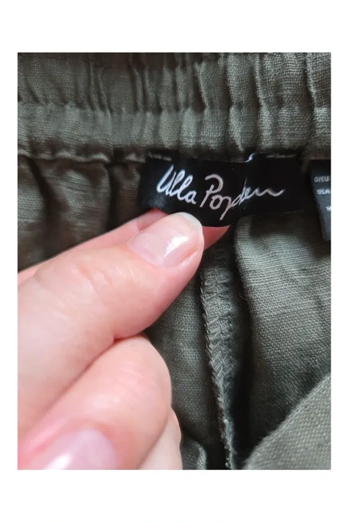 Pantalon en lin à jambe large Ulla Popken T58 - photo numéro 6