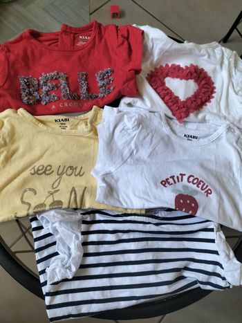 5 t shirts été 9 mois Kiabi