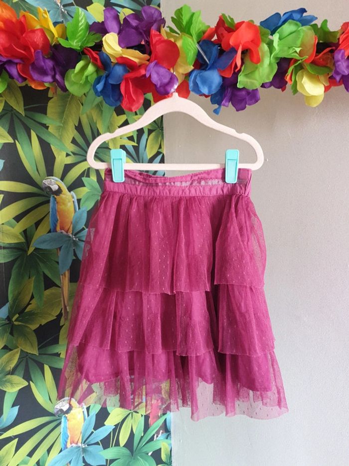 Jupe tulle à volants