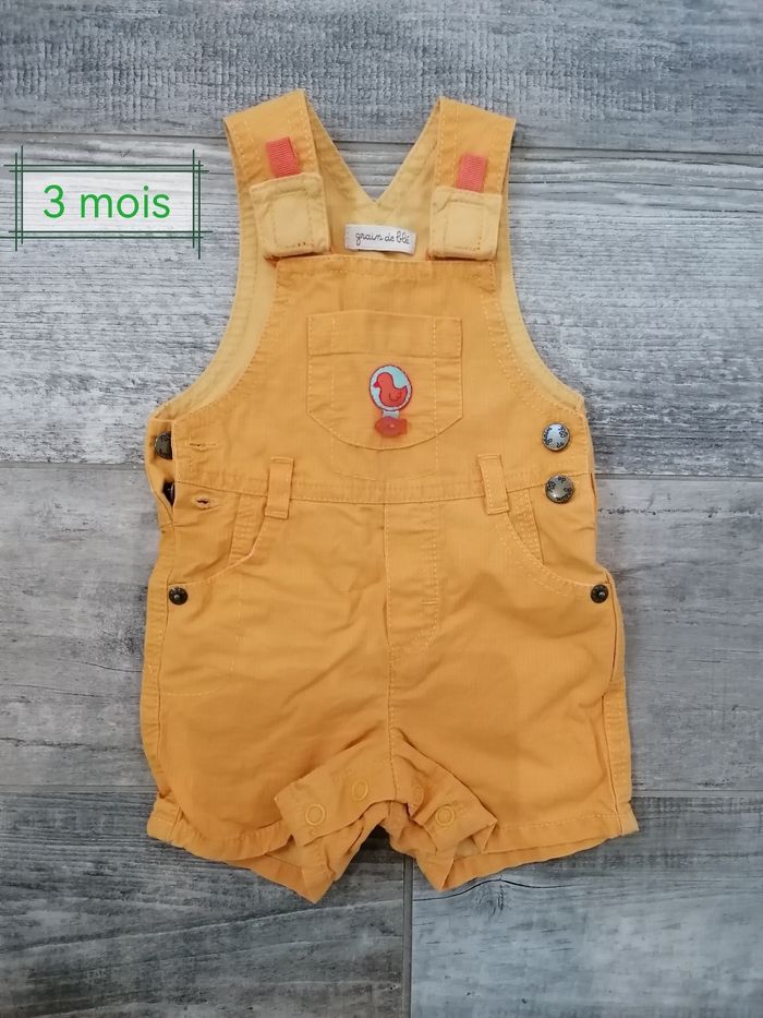 Salopette short 3 mois
