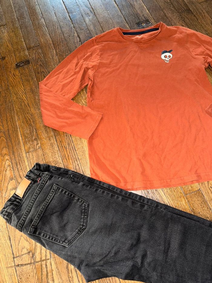 T-shirt vertbaudet et jeans Monoprix 14 ans - photo numéro 2