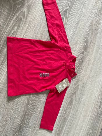 T shirt manche longue sous pull framboise 6 mois grain de ble