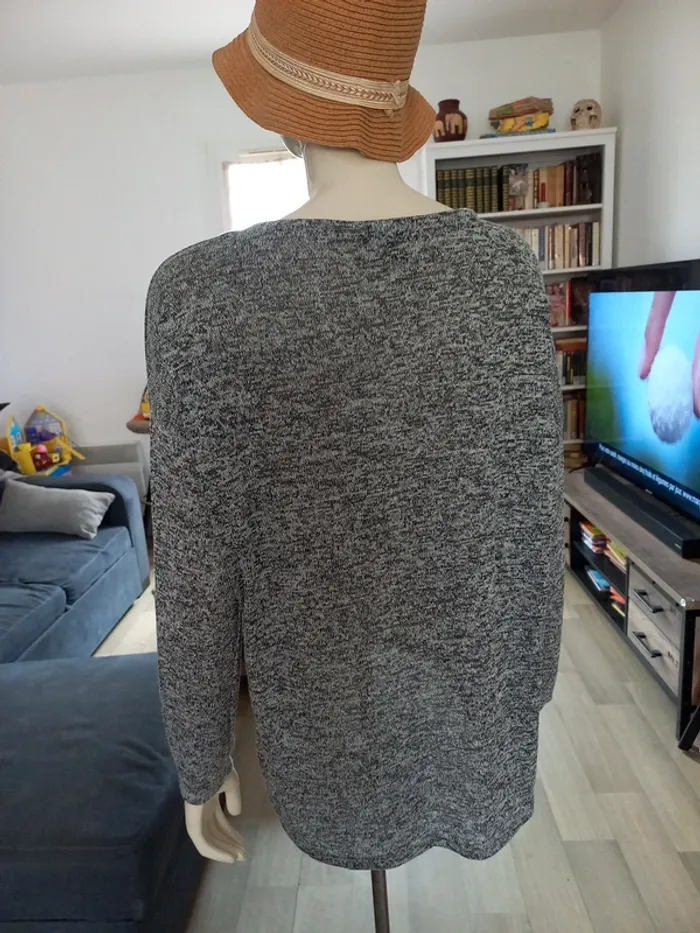 Pull femme noir et gris XL - photo numéro 7