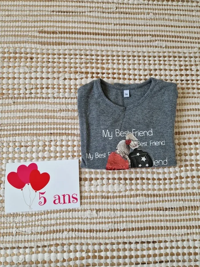 T shirt manche longue 5 ans