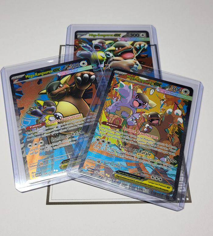 Trio cartes Méga évolution Mega Kangourex ex 104, 164 & 182 NM