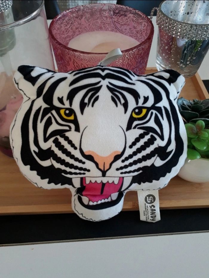 Péluche tête de Tigre Sandy🌿🎁 - photo numéro 4