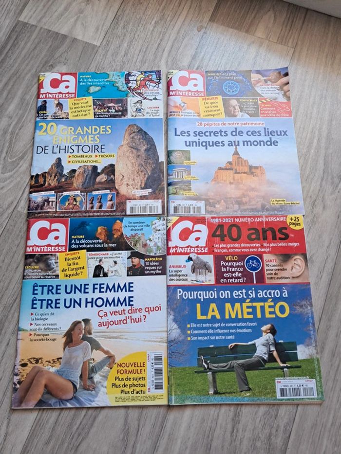 Lot de 4 magazines ça m’interesse
