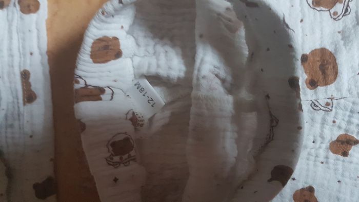 Ensemble été bébé garçon 12-18 mois blanc et marron - photo numéro 3
