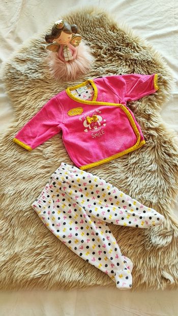 Pyjama velours Minnie 2p 3 mois