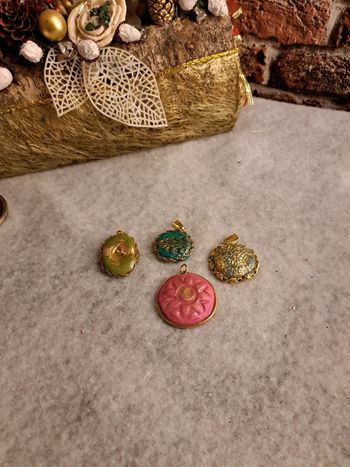 Lot de pendentif multicolore pâte polymere