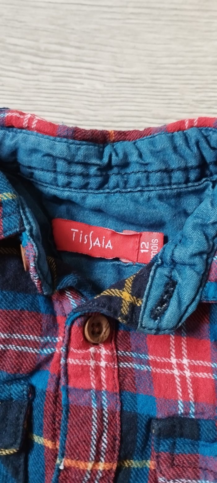 Chemise ML garçon 12 mois tissaia - photo numéro 2