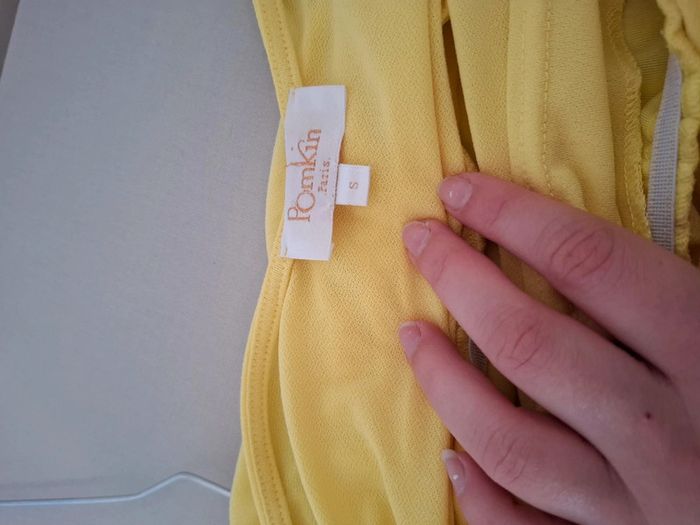 Robe jaune fluide avec ceinture Pomkin taille S 36 - photo numéro 10