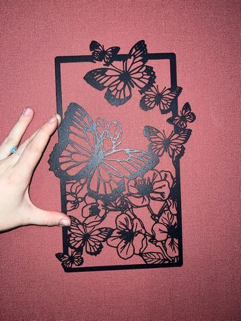 Décoration murale en métal papillons 