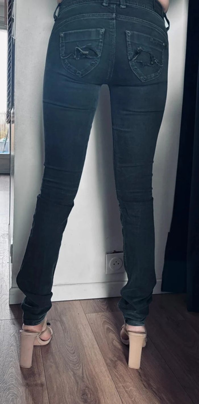 👖 Jean noir taille regular slim taille 24 (taille 34 XS) #pepejeans - photo numéro 3