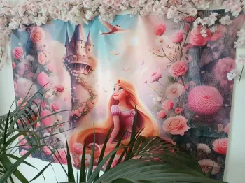 Lot de décoration anniversaire thème Raiponce (Rapunzel, Tangled)