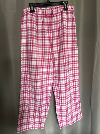 Pantalon à carreau rose et blanc 