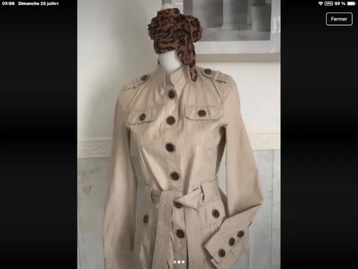 Trench saharienne zara - photo numéro 2