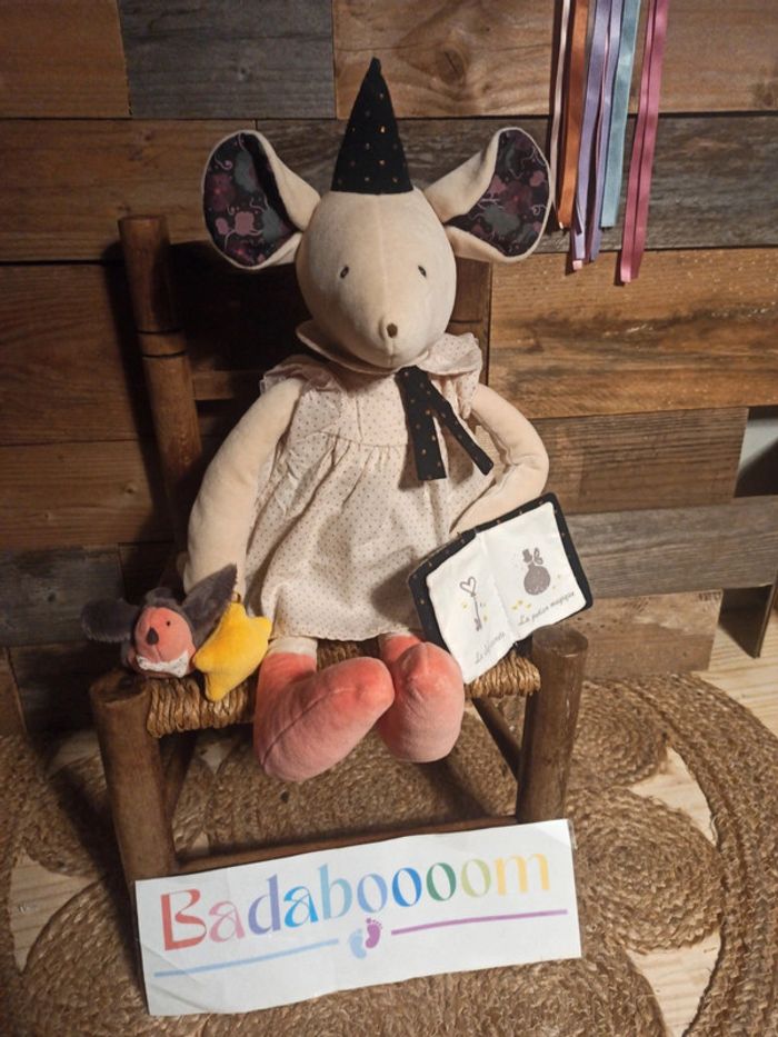 peluche souris activité moulin Roty tbe - photo numéro 4