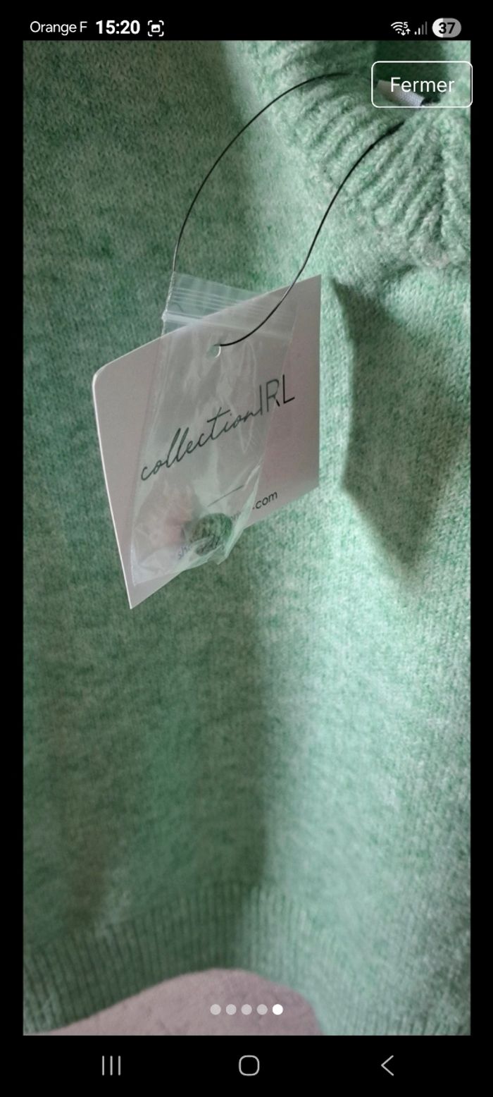 Pull vert menthe - photo numéro 5