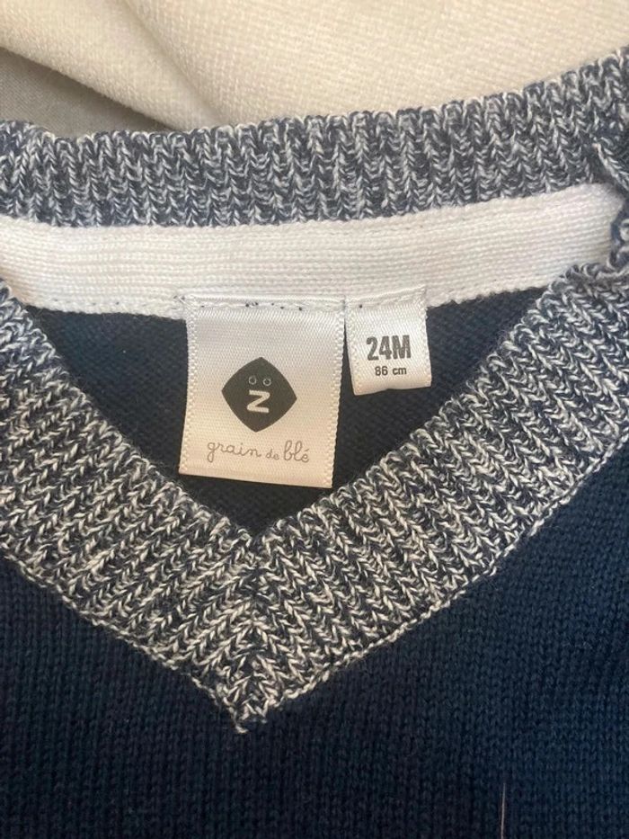 Pull sans manches grain de blé 2ans - photo numéro 2