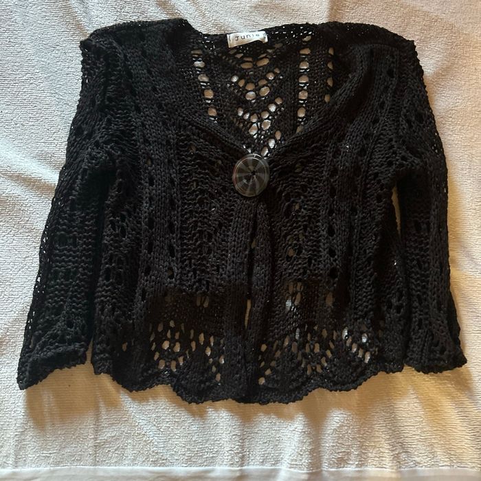 Gilet à dentelle noir