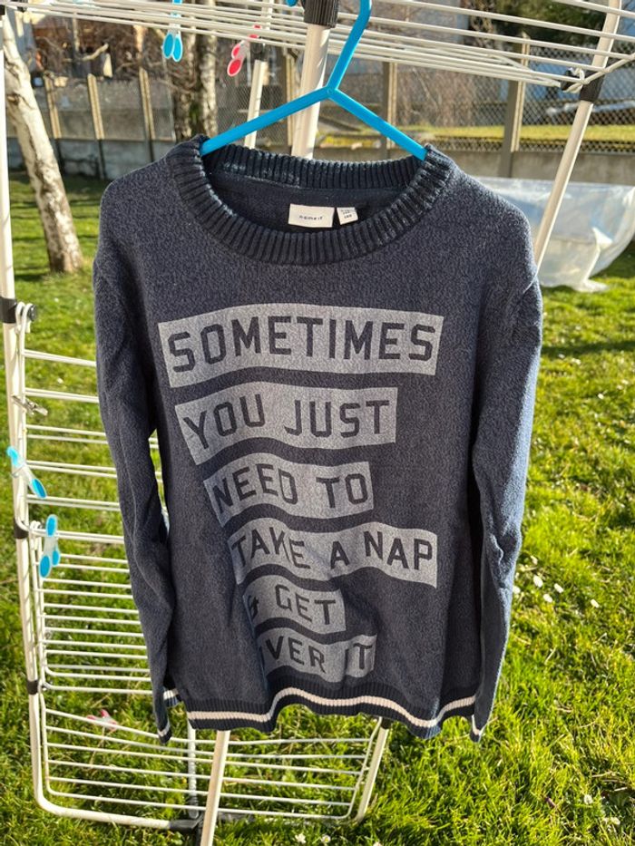Pull bleu marine Name it 9-10 ans