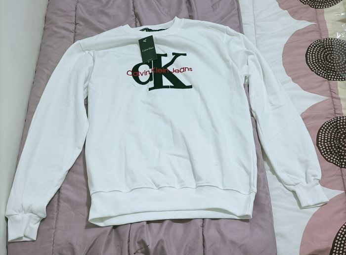 Pull Calvin Klein blanc S - photo numéro 2