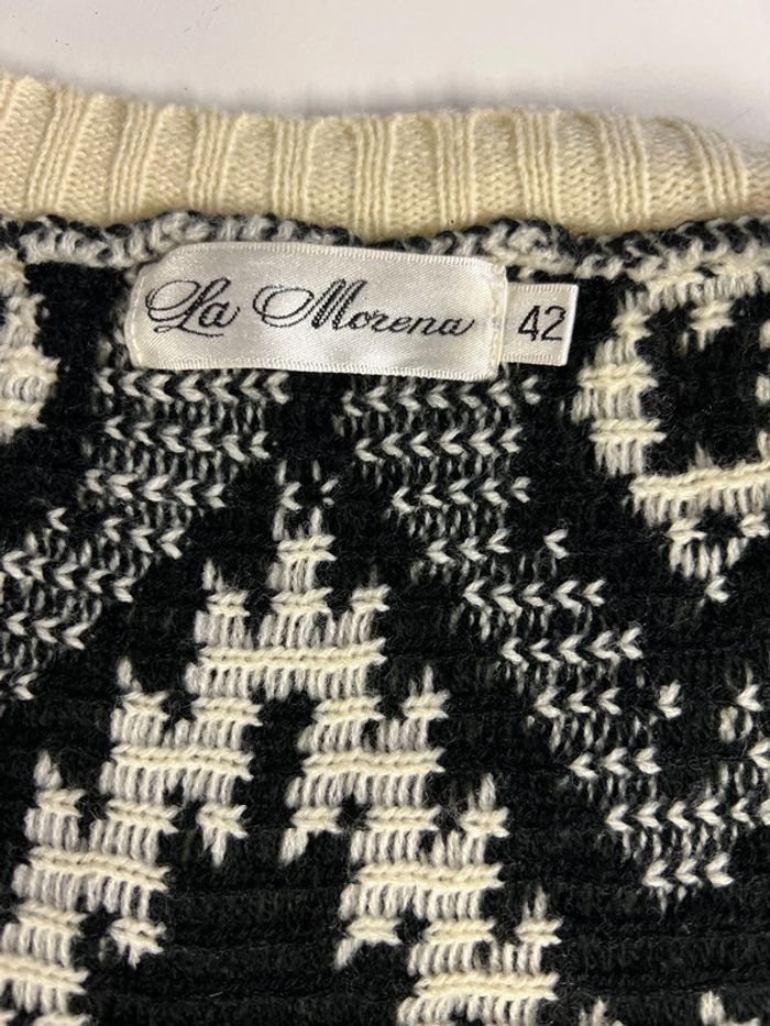 Pull Crème Et Noir Taille 42 - photo numéro 8