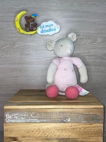 MR48 doudou souris 🐭 lila Moulin Roty