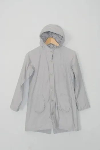 Longue veste gris clair à capuche B-Unity 12 ans