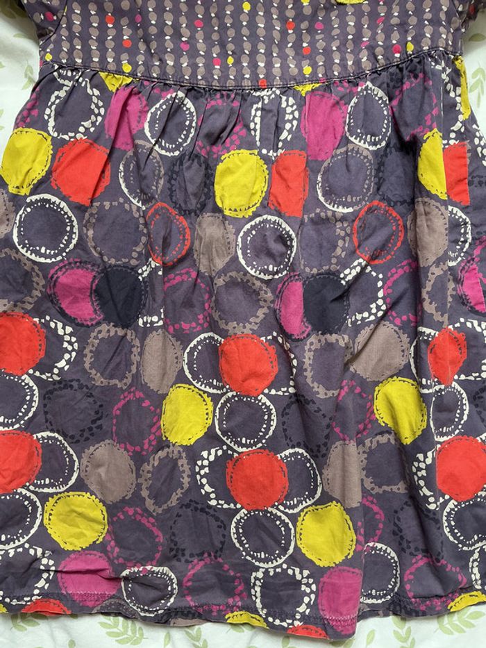 robe violet motifs multicolore du pareil au même 4 ans manches courtes - photo numéro 6
