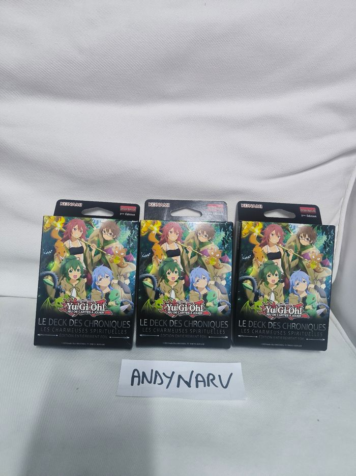 Nouveauté !Yu-Gi-Oh! -Lot de 3 decks des chroniques - Les Charmeuses Spirituelles FR