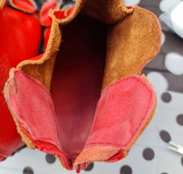 Bottine bohème cuir, pétales de fleurs 38 - photo numéro 4