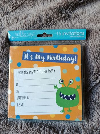 16 invitations anniversaire en anglais
