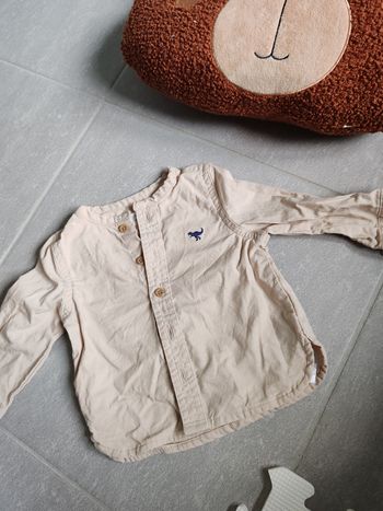 Chemise beige 3/6m