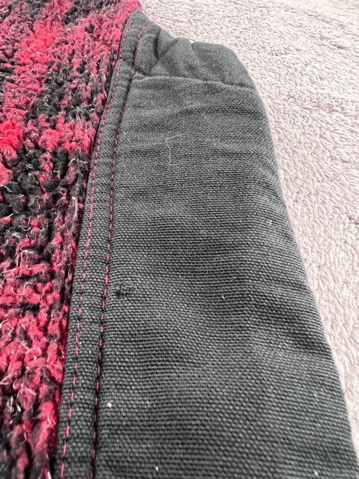 Ouray Gilet polaire vintage sans manches à carreaux rouge/noir – Taille S - photo numéro 12