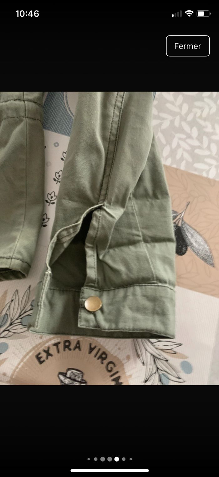 Veste kaki avec lien de serrage à la taille - photo numéro 10