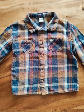 Chemise manches longues à carreaux