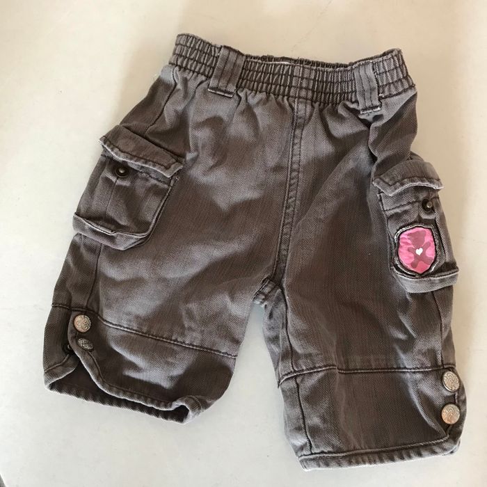 Short bermuda marron taupe 12 mois