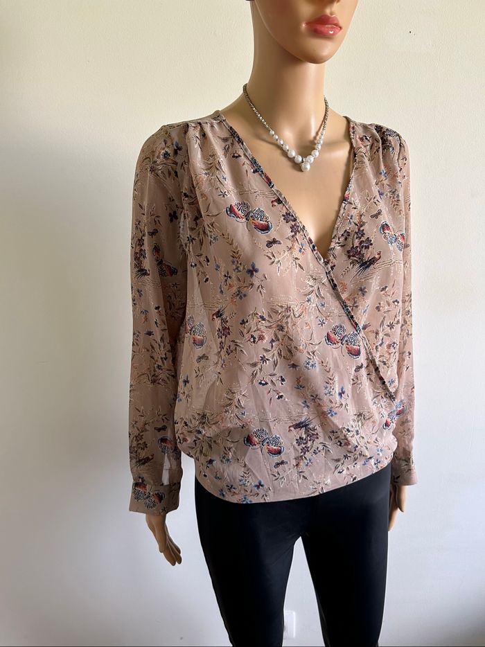 Blouse imprimée à manches longues LPB Woman taille S jamais portée - photo numéro 2