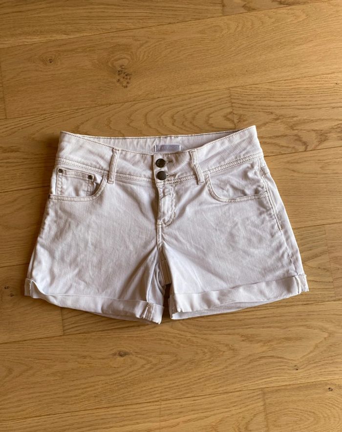 Short jean blanc M